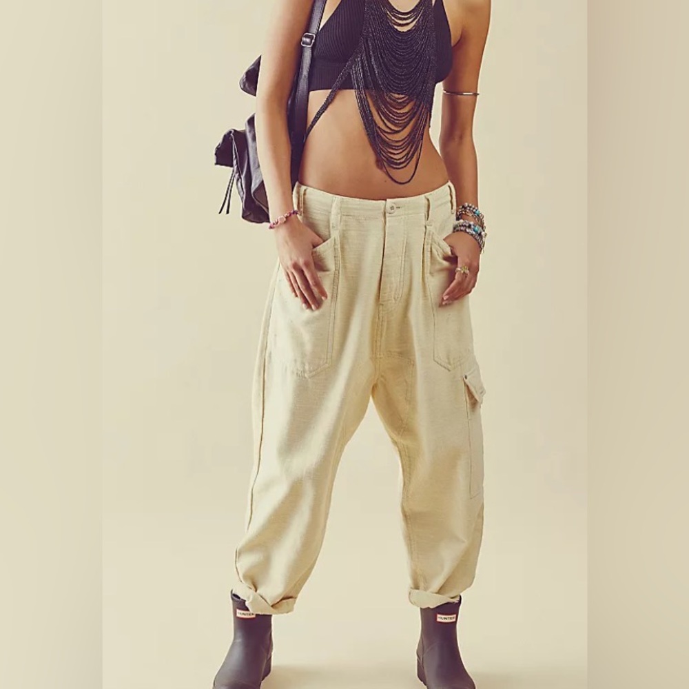 Free People Bay to Breakers Pants - Summer Khaki